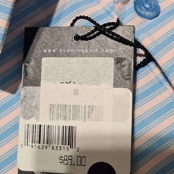 Dunning Striped Polo Shirt Size Small NWT - Picture 4 of 6